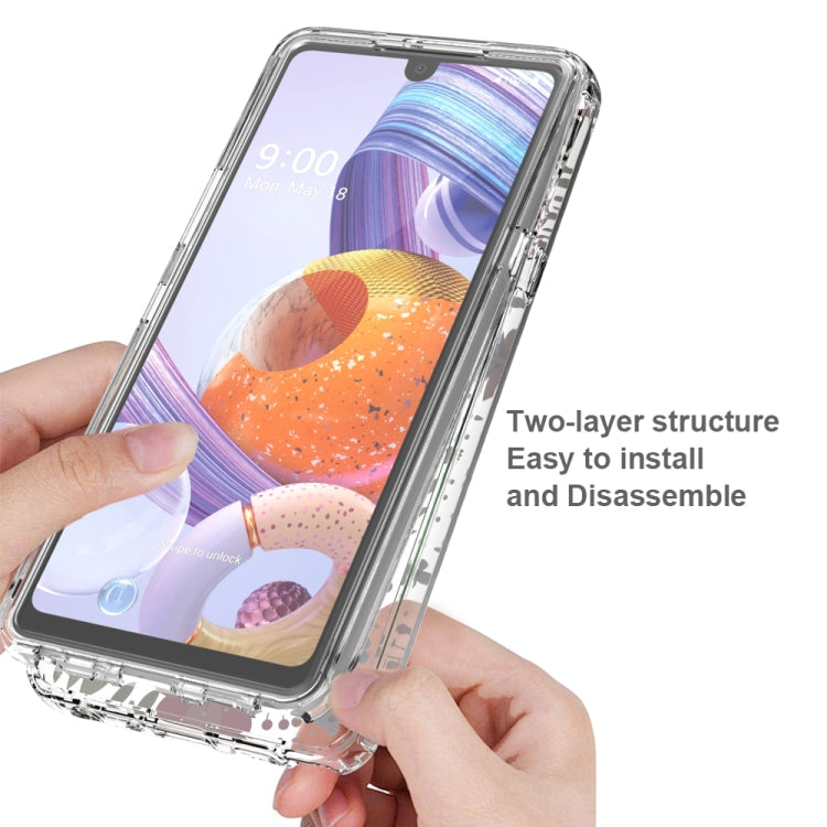 For LG Stylo 6 2 in 1 High Transparent Painted Shockproof PC + TPU Protective Case