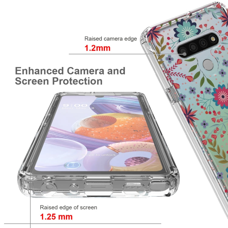 For LG Stylo 6 2 in 1 High Transparent Painted Shockproof PC + TPU Protective Case
