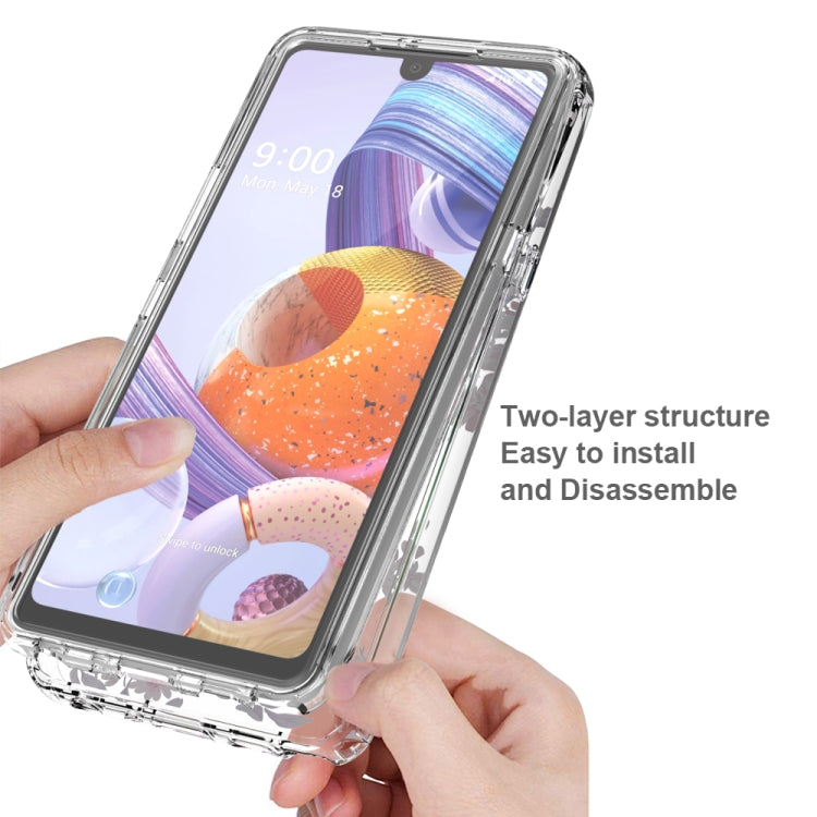 For LG Stylo 6 2 in 1 High Transparent Painted Shockproof PC + TPU Protective Case