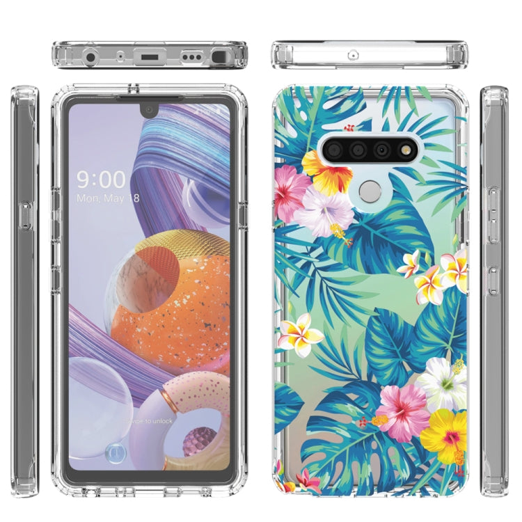 For LG Stylo 6 2 in 1 High Transparent Painted Shockproof PC + TPU Protective Case