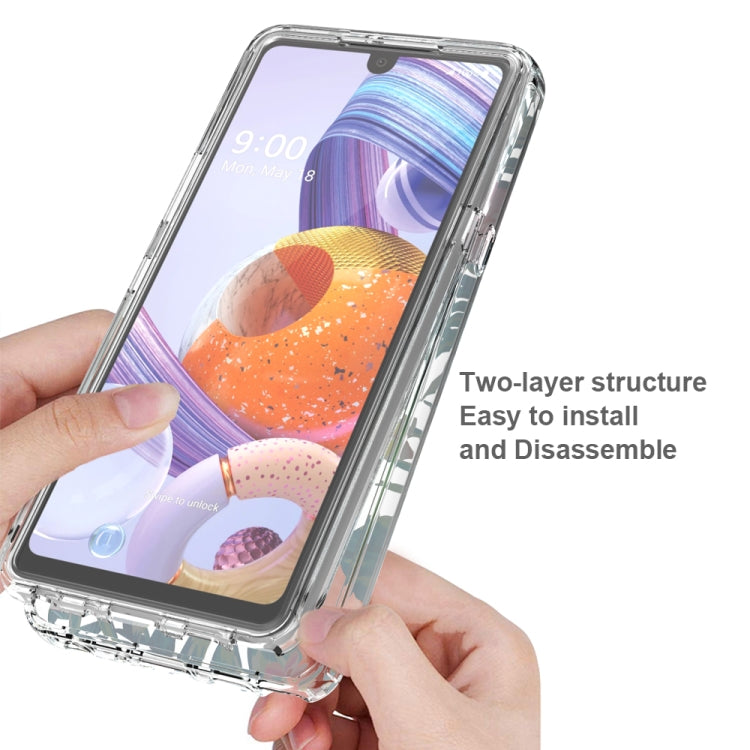 For LG Stylo 6 2 in 1 High Transparent Painted Shockproof PC + TPU Protective Case
