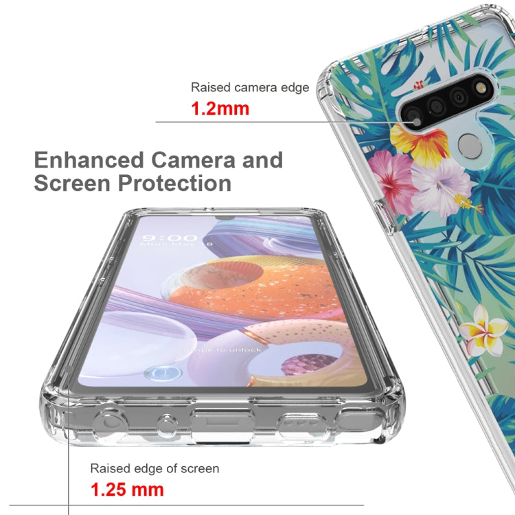 For LG Stylo 6 2 in 1 High Transparent Painted Shockproof PC + TPU Protective Case
