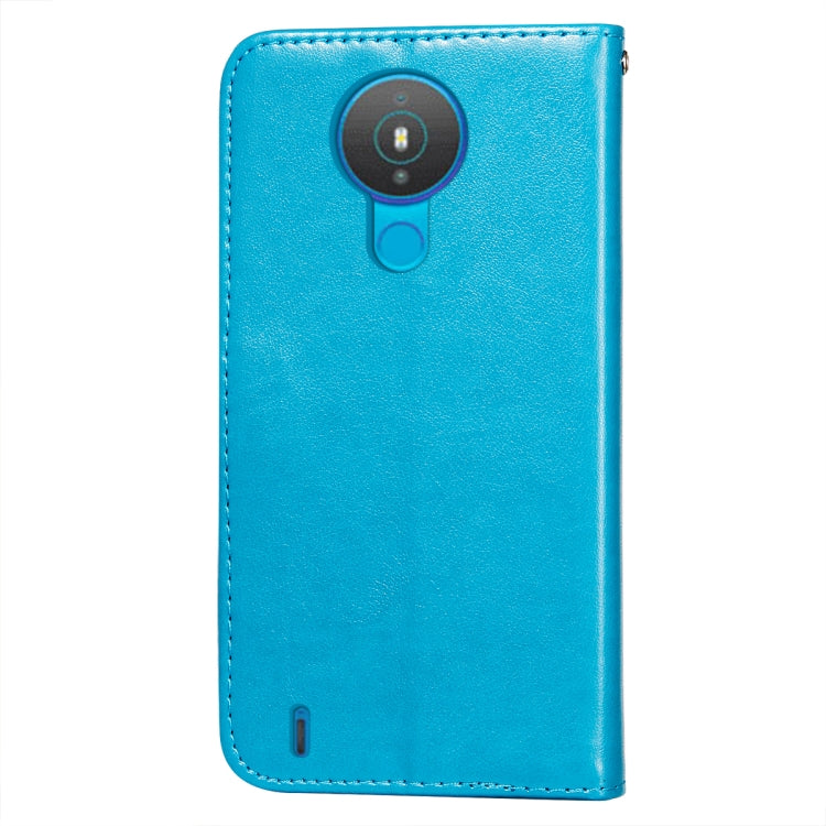 For Nokia 1.4 Flower Vine Embossing Pattern Horizontal Flip Leather Case with Card Slot & Holder & Wallet & Lanyard