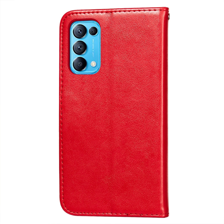 For OPPO Find X3 Lite / Reno5 5G Flower Vine Embossing Pattern Horizontal Flip Leather Case with Card Slot & Holder & Wallet & Lanyard
