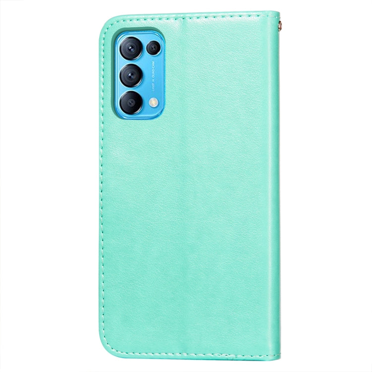 For OPPO Find X3 Lite / Reno5 5G Flower Vine Embossing Pattern Horizontal Flip Leather Case with Card Slot & Holder & Wallet & Lanyard