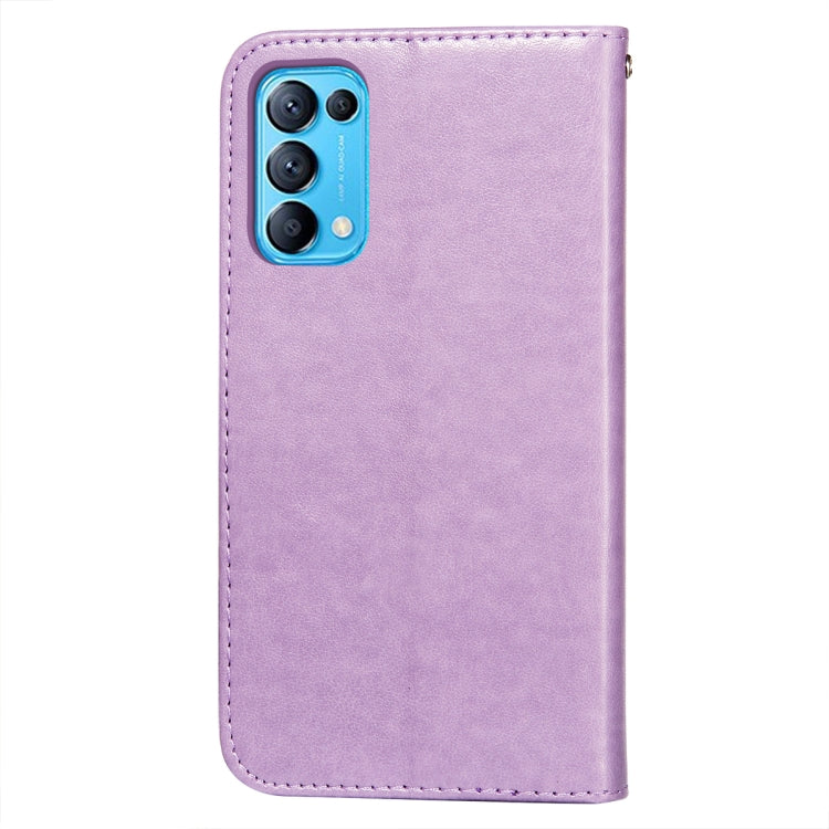 For OPPO Find X3 Lite / Reno5 5G Flower Vine Embossing Pattern Horizontal Flip Leather Case with Card Slot & Holder & Wallet & Lanyard