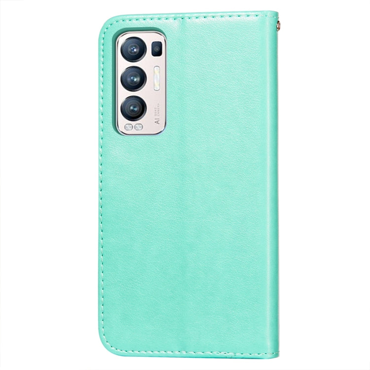 For OPPO Find X3 Neo / Reno5 Pro Plus 5G Flower Vine Embossing Pattern Horizontal Flip Leather Case with Card Slot & Holder & Wallet & Lanyard