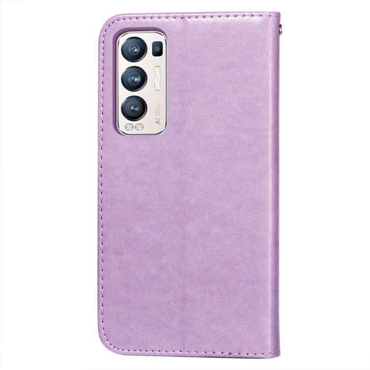 For OPPO Find X3 Neo / Reno5 Pro Plus 5G Flower Vine Embossing Pattern Horizontal Flip Leather Case with Card Slot & Holder & Wallet & Lanyard