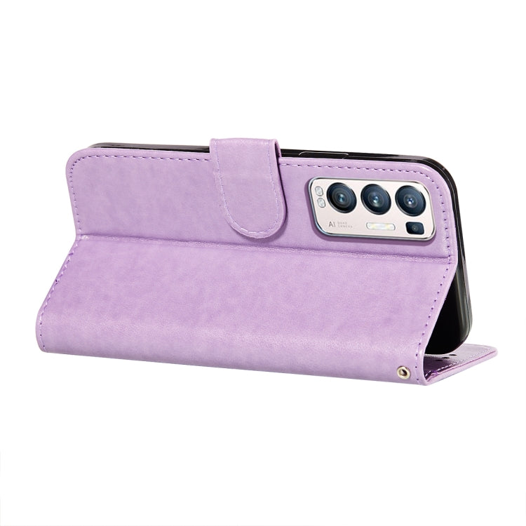 For OPPO Find X3 Neo / Reno5 Pro Plus 5G Flower Vine Embossing Pattern Horizontal Flip Leather Case with Card Slot & Holder & Wallet & Lanyard