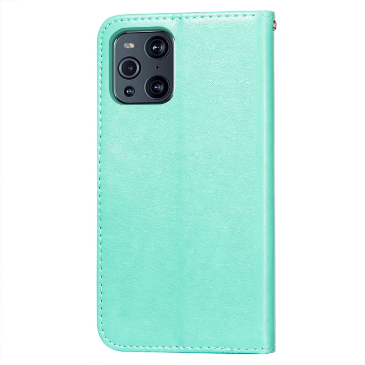 For OPPO Find X3 / X3 Pro Flower Vine Embossing Pattern Horizontal Flip Leather Case with Card Slot & Holder & Wallet & Lanyard