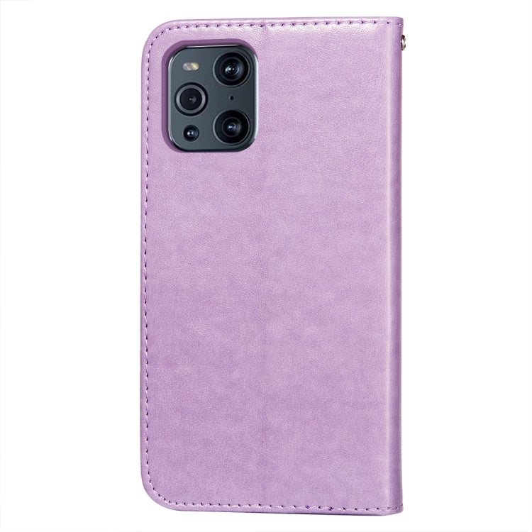 For OPPO Find X3 / X3 Pro Flower Vine Embossing Pattern Horizontal Flip Leather Case with Card Slot & Holder & Wallet & Lanyard
