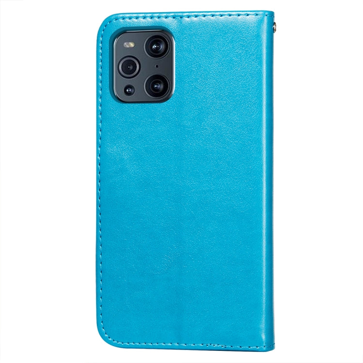 For OPPO Find X3 / X3 Pro Flower Vine Embossing Pattern Horizontal Flip Leather Case with Card Slot & Holder & Wallet & Lanyard