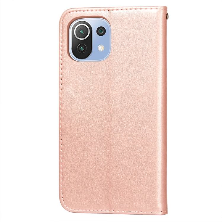 For Xiaomi Mi 11 Lite Flower Vine Embossing Pattern Horizontal Flip Leather Case with Card Slot & Holder & Wallet & Lanyard