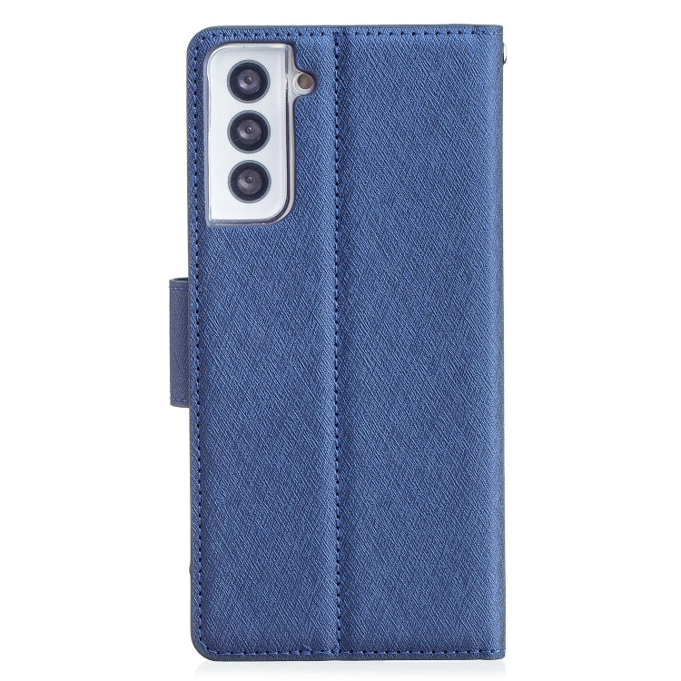 For Samsung Galaxy S21 5G Silk Texture Horizontal Flip Leather Case with Holder & Card Slots & Wallet & Photo Frame
