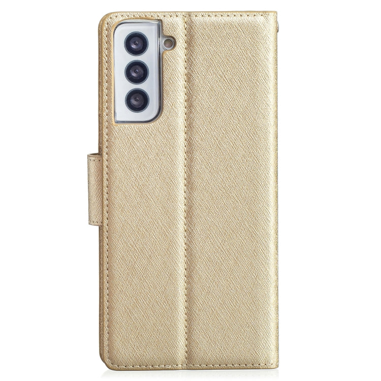 For Samsung Galaxy S21 5G Silk Texture Horizontal Flip Leather Case with Holder & Card Slots & Wallet & Photo Frame