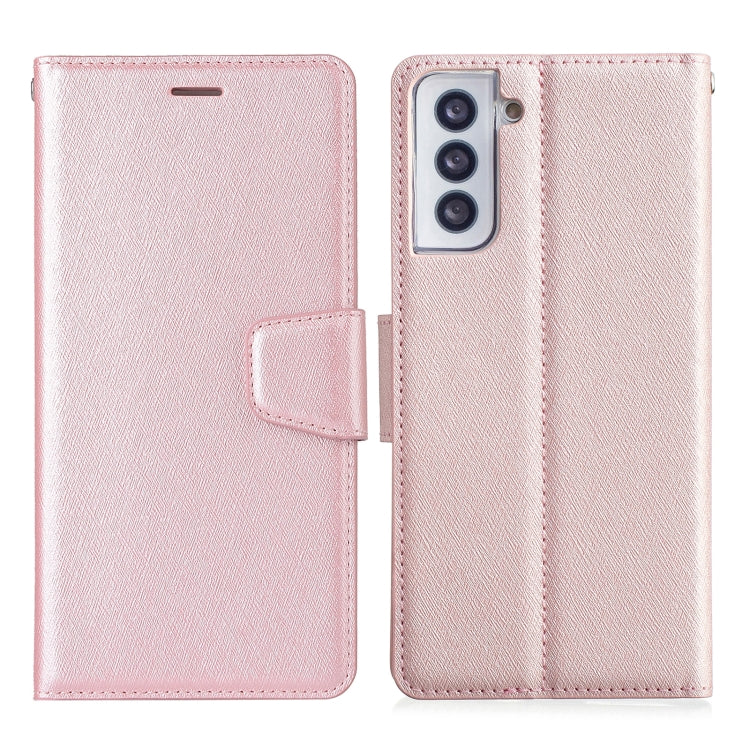 For Samsung Galaxy S21 5G Silk Texture Horizontal Flip Leather Case with Holder & Card Slots & Wallet & Photo Frame
