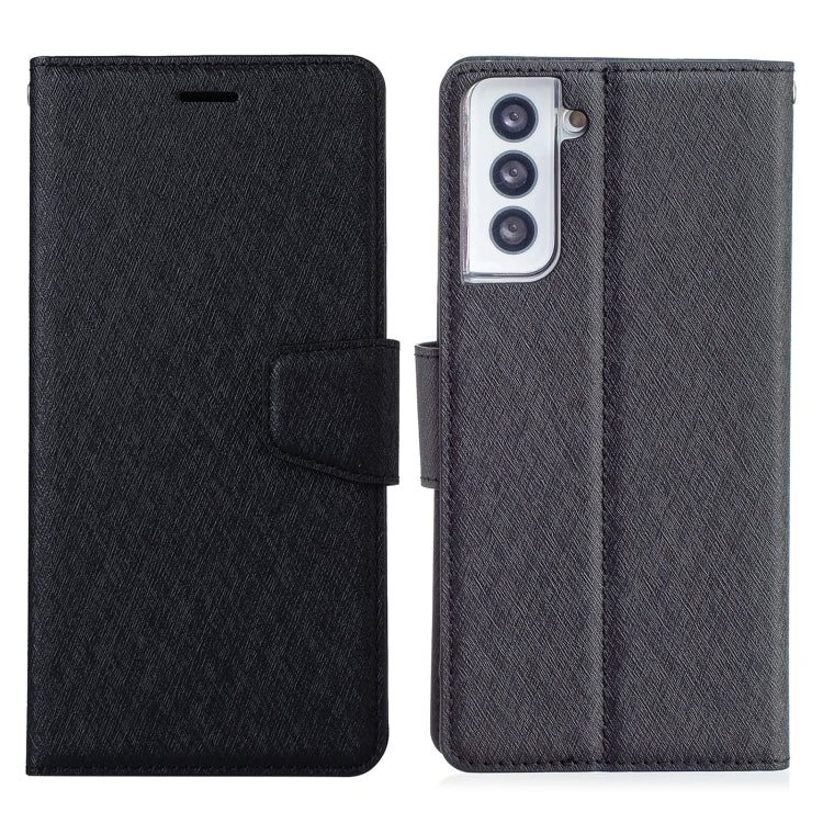 For Samsung Galaxy S21 5G Silk Texture Horizontal Flip Leather Case with Holder & Card Slots & Wallet & Photo Frame