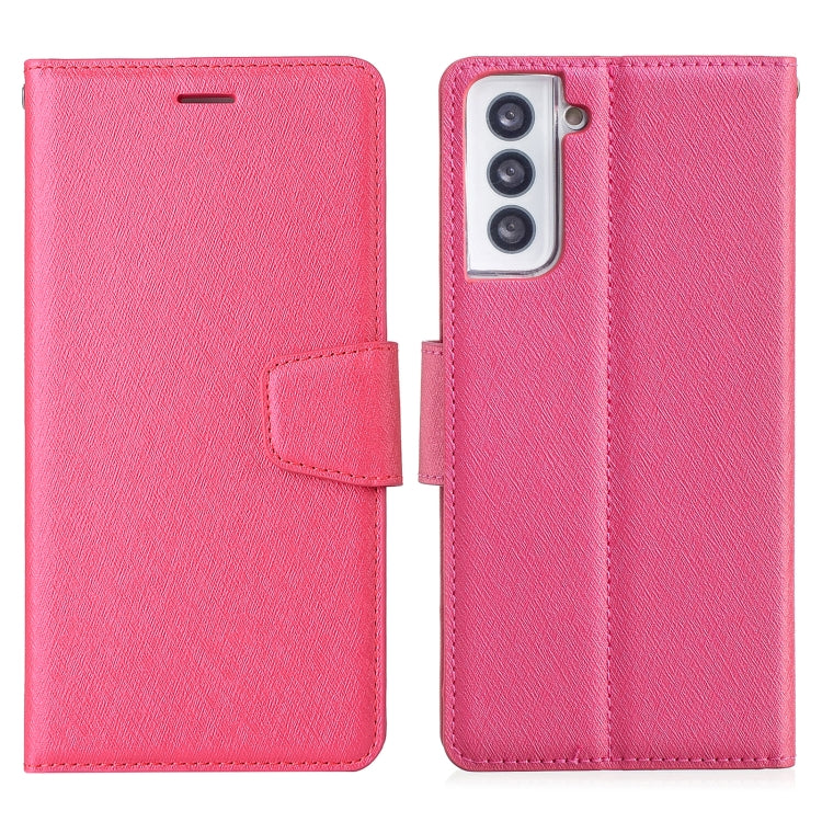 For Samsung Galaxy S21 5G Silk Texture Horizontal Flip Leather Case with Holder & Card Slots & Wallet & Photo Frame