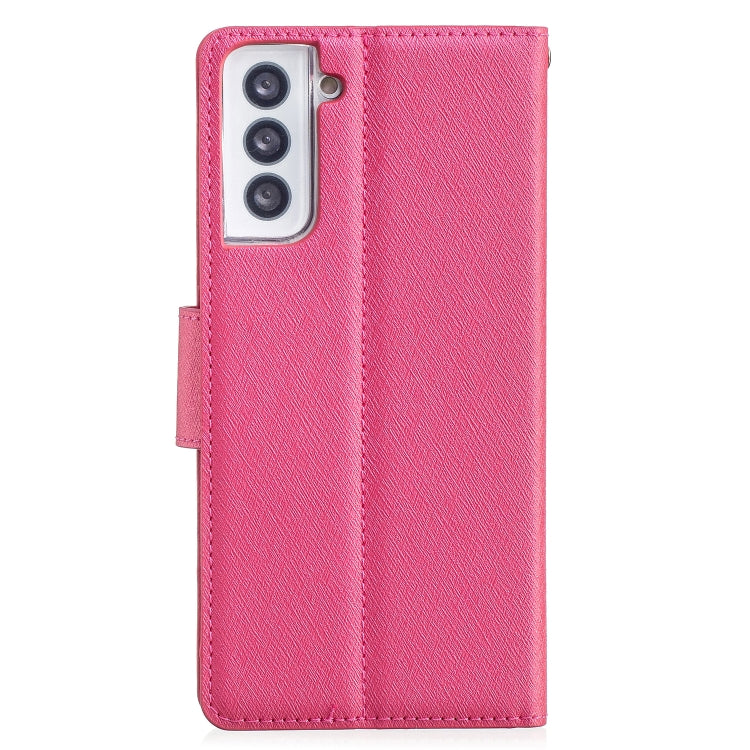 For Samsung Galaxy S21 5G Silk Texture Horizontal Flip Leather Case with Holder & Card Slots & Wallet & Photo Frame