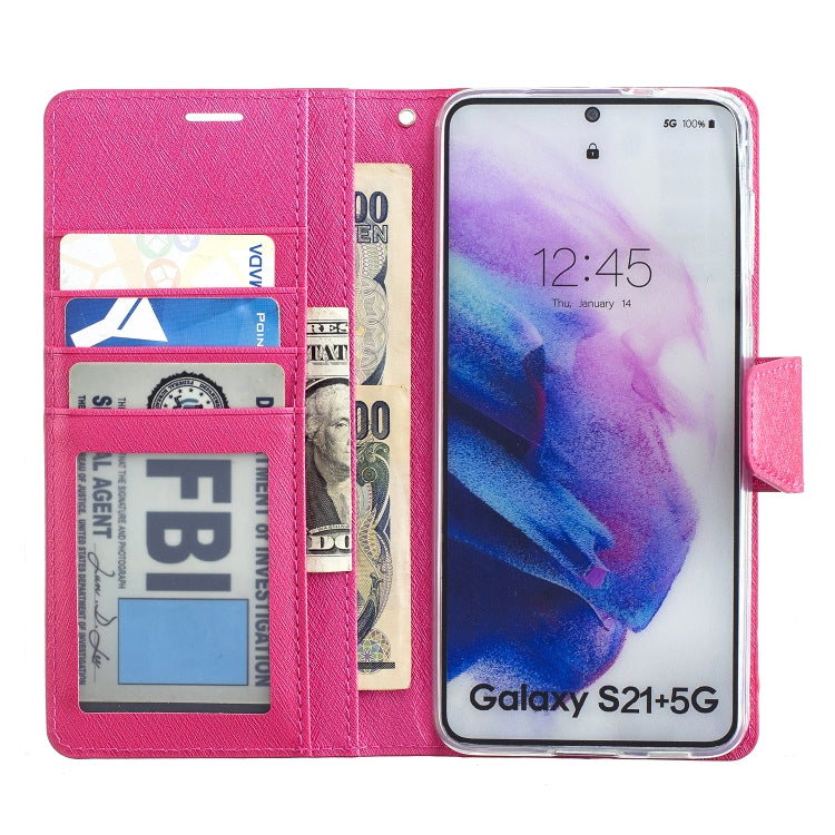 For Samsung Galaxy S21 5G Silk Texture Horizontal Flip Leather Case with Holder & Card Slots & Wallet & Photo Frame