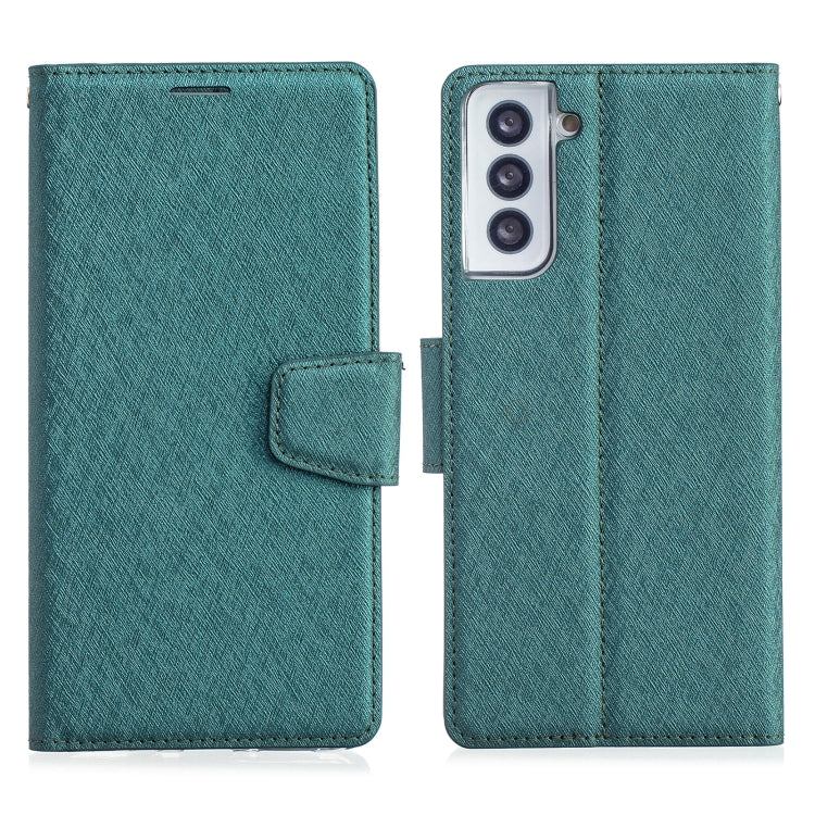 For Samsung Galaxy S21 5G Silk Texture Horizontal Flip Leather Case with Holder & Card Slots & Wallet & Photo Frame