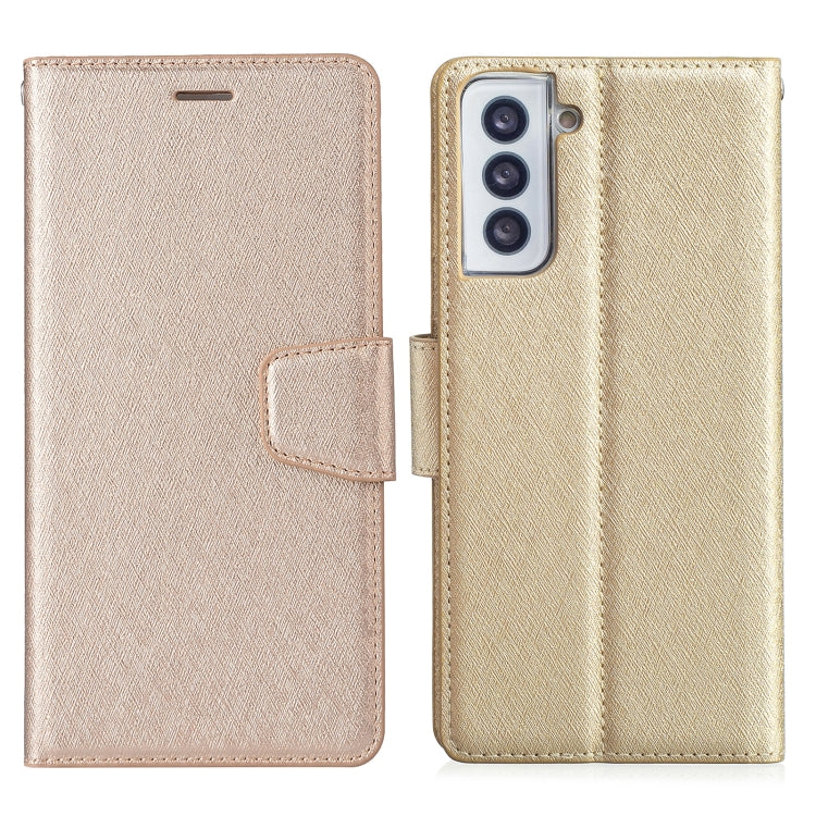 For Samsung Galaxy S21+ 5G Silk Texture Horizontal Flip Leather Case with Holder & Card Slots & Wallet & Photo Frame