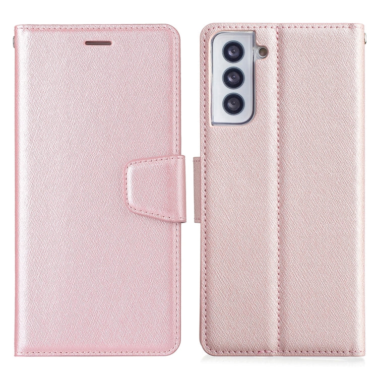 For Samsung Galaxy S21+ 5G Silk Texture Horizontal Flip Leather Case with Holder & Card Slots & Wallet & Photo Frame