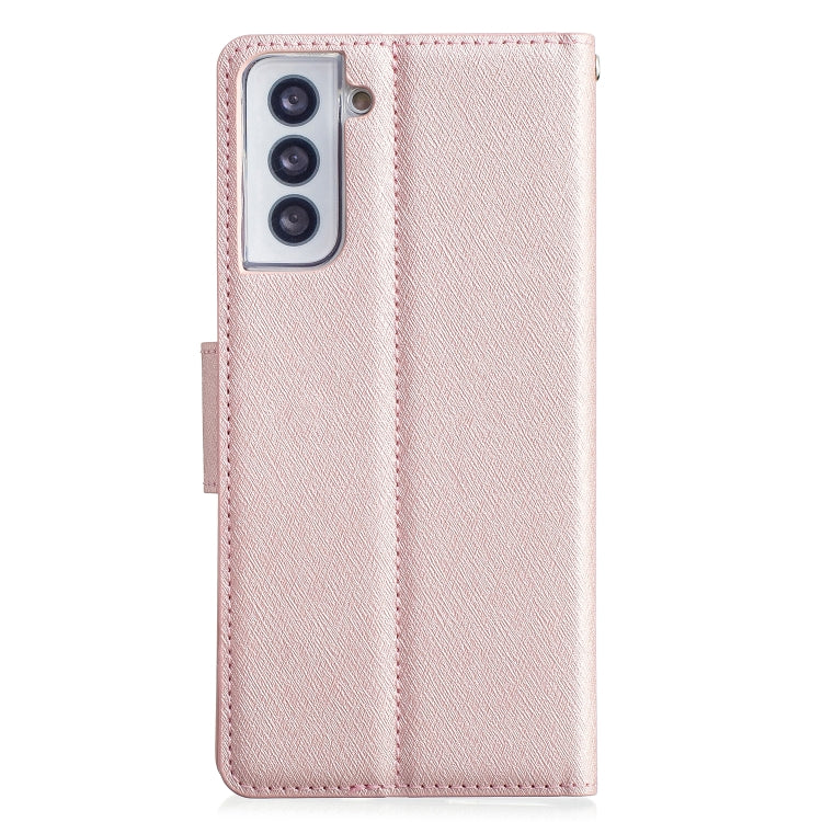 For Samsung Galaxy S21+ 5G Silk Texture Horizontal Flip Leather Case with Holder & Card Slots & Wallet & Photo Frame