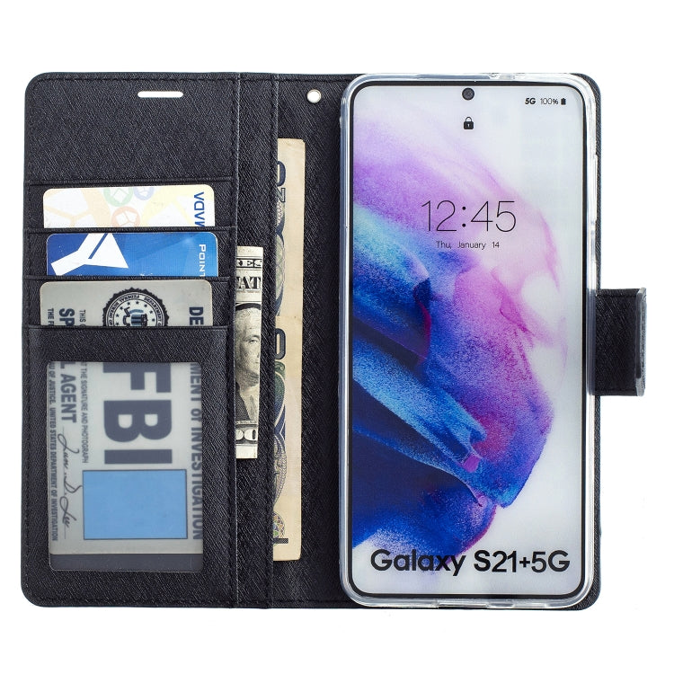 For Samsung Galaxy S21+ 5G Silk Texture Horizontal Flip Leather Case with Holder & Card Slots & Wallet & Photo Frame