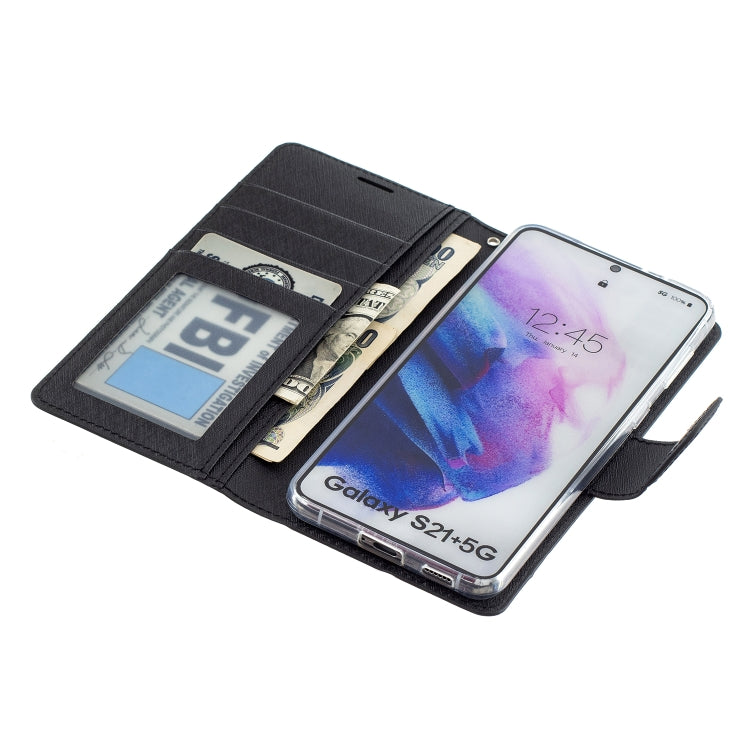For Samsung Galaxy S21+ 5G Silk Texture Horizontal Flip Leather Case with Holder & Card Slots & Wallet & Photo Frame