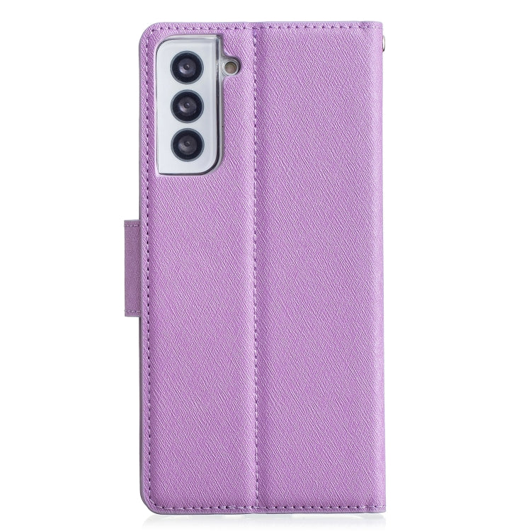 For Samsung Galaxy S21+ 5G Silk Texture Horizontal Flip Leather Case with Holder & Card Slots & Wallet & Photo Frame