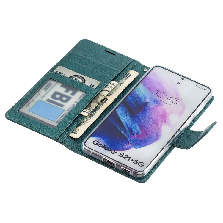 For Samsung Galaxy S21+ 5G Silk Texture Horizontal Flip Leather Case with Holder & Card Slots & Wallet & Photo Frame