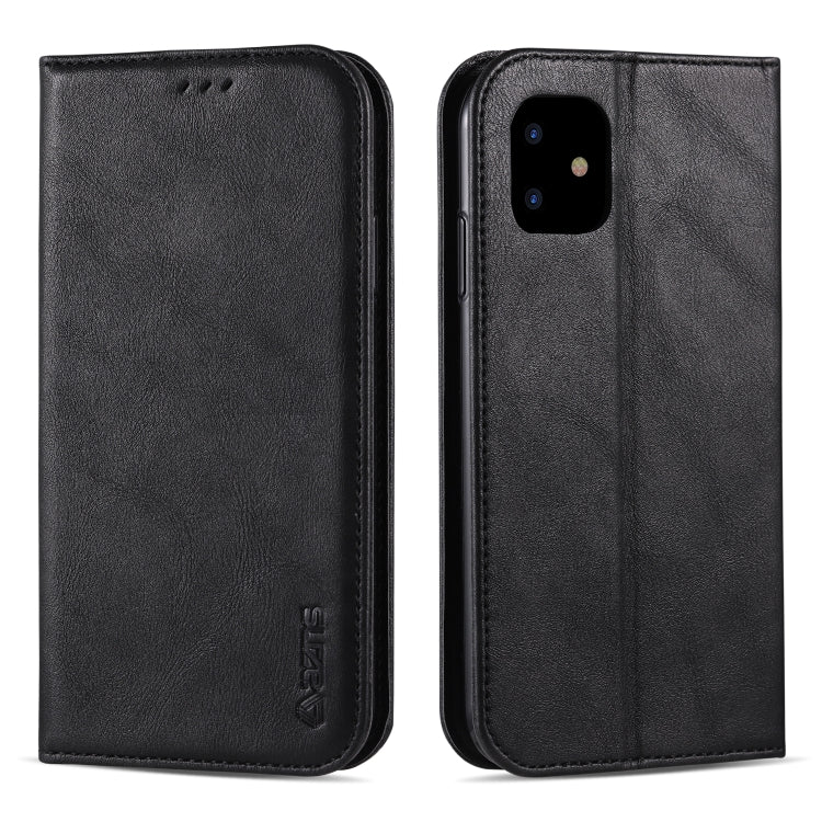 For iPhone 11 AZNS Retro Texture Magnetic Horizontal Flip PU Leather Case with Holder & Card Slots & Photo Frame