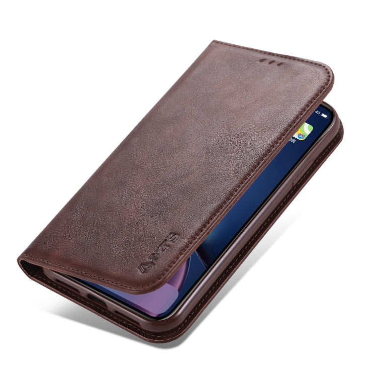 For iPhone 11 AZNS Retro Texture Magnetic Horizontal Flip PU Leather Case with Holder & Card Slots & Photo Frame
