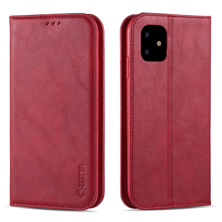 For iPhone 11 AZNS Retro Texture Magnetic Horizontal Flip PU Leather Case with Holder & Card Slots & Photo Frame