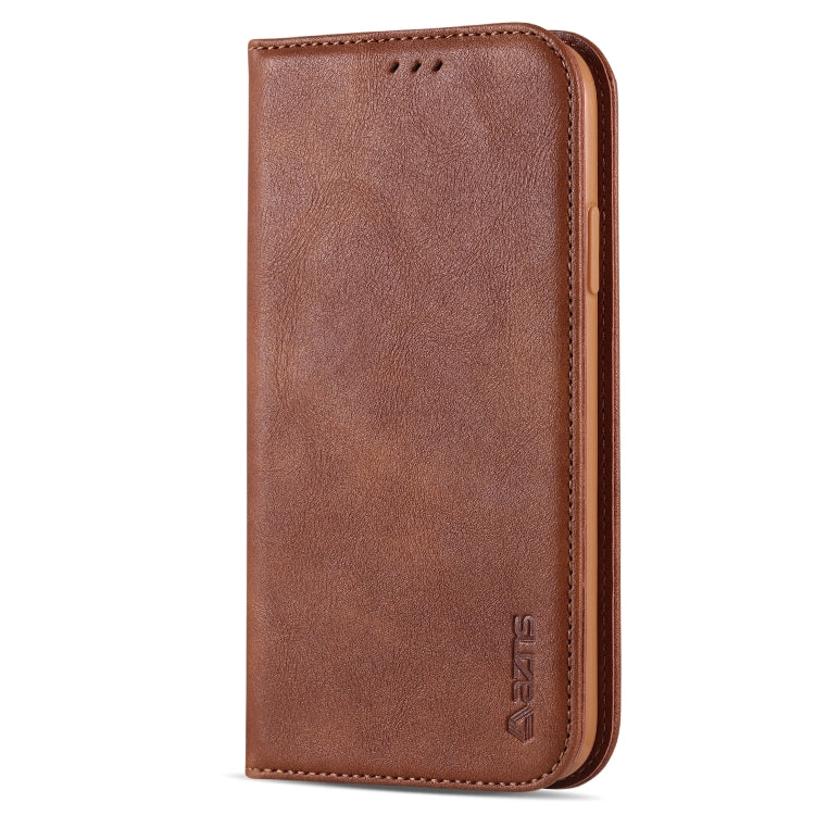 For iPhone 11 AZNS Retro Texture Magnetic Horizontal Flip PU Leather Case with Holder & Card Slots & Photo Frame