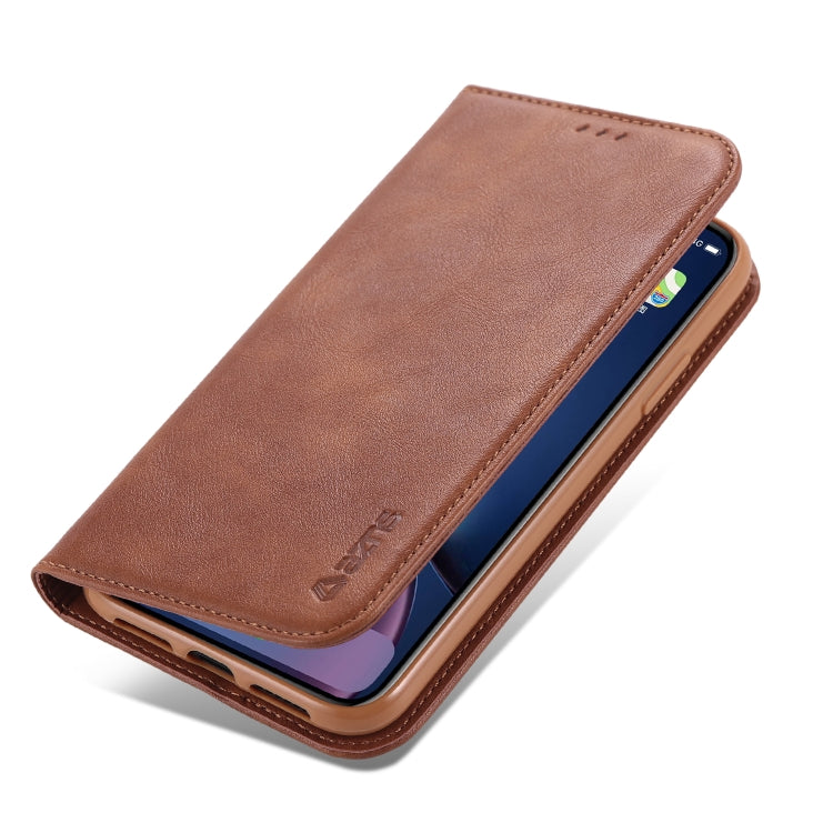 For iPhone 11 AZNS Retro Texture Magnetic Horizontal Flip PU Leather Case with Holder & Card Slots & Photo Frame