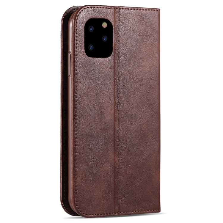 For iPhone 11 Pro AZNS Retro Texture Magnetic Horizontal Flip PU Leather Case with Holder & Card Slots & Photo Frame