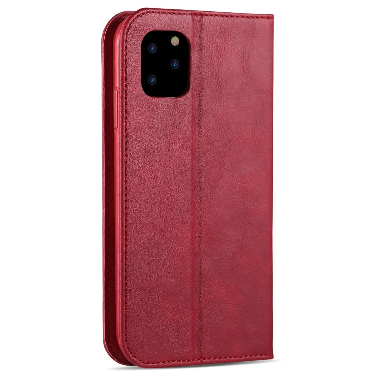 For iPhone 11 Pro Max AZNS Retro Texture Magnetic Horizontal Flip PU Leather Case with Holder & Card Slots & Photo Frame