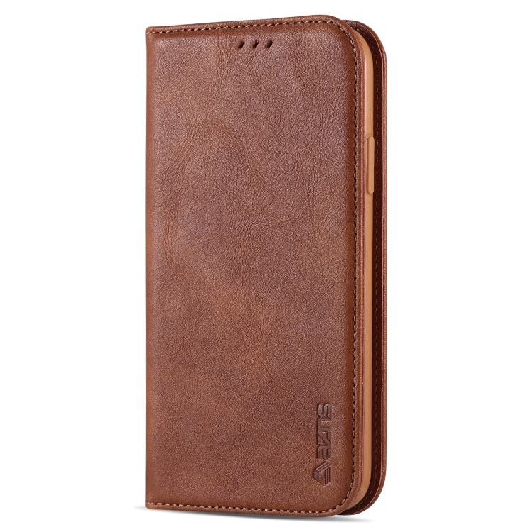 For iPhone 11 Pro Max AZNS Retro Texture Magnetic Horizontal Flip PU Leather Case with Holder & Card Slots & Photo Frame