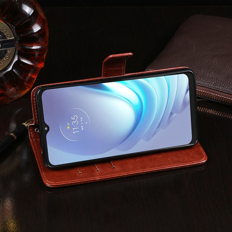 For Motorola Moto G50 idewei Crazy Horse Texture Horizontal Flip Leather Case with Holder & Card Slots & Wallet