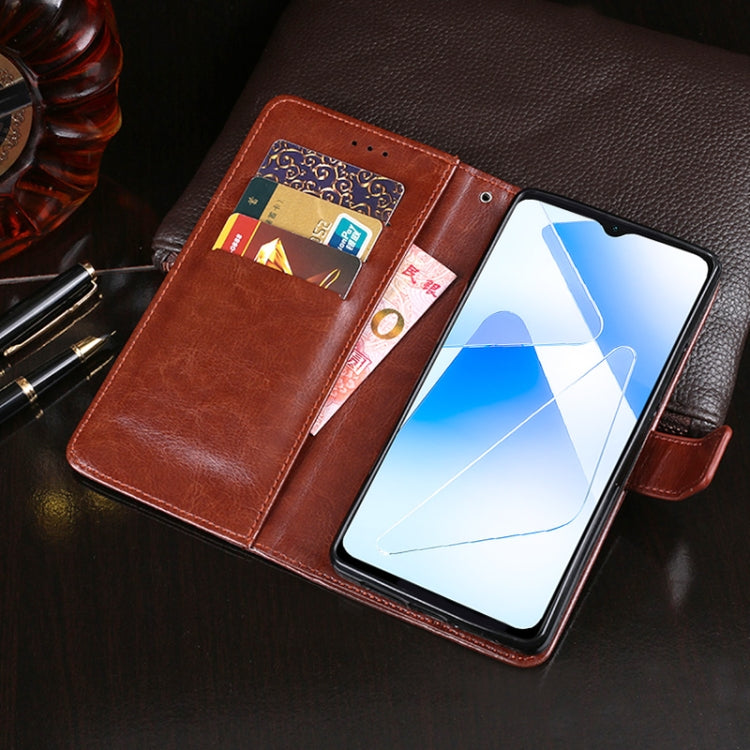 For OPPO A53s 5G idewei Crazy Horse Texture Horizontal Flip Leather Case with Holder & Card Slots & Wallet