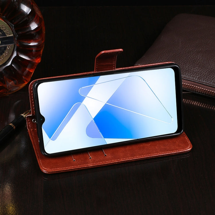 For OPPO A53s 5G idewei Crazy Horse Texture Horizontal Flip Leather Case with Holder & Card Slots & Wallet