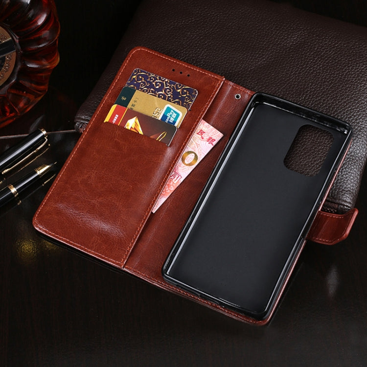 For OPPO A94 5G idewei Crazy Horse Texture Horizontal Flip Leather Case with Holder & Card Slots & Wallet
