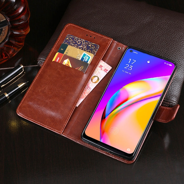 For OPPO A94 5G idewei Crazy Horse Texture Horizontal Flip Leather Case with Holder & Card Slots & Wallet