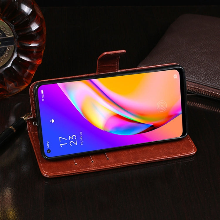 For OPPO A95 5G idewei Crazy Horse Texture Horizontal Flip Leather Case with Holder & Card Slots & Wallet