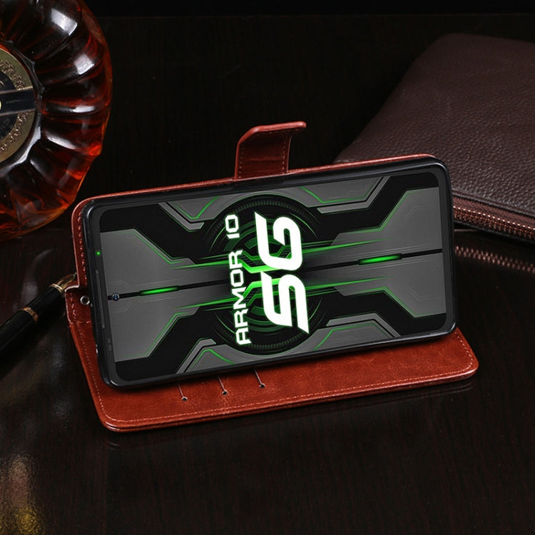 For Ulefone Armor 10 5G idewei Crazy Horse Texture Horizontal Flip Leather Case with Holder & Card Slots & Wallet