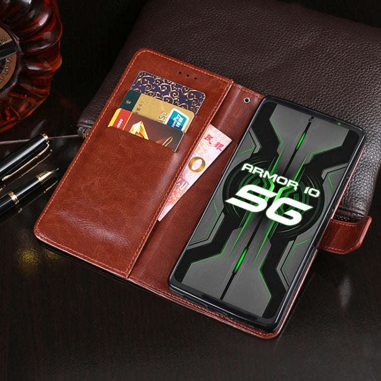 For Ulefone Armor 10 5G idewei Crazy Horse Texture Horizontal Flip Leather Case with Holder & Card Slots & Wallet