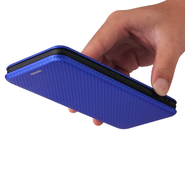 For OPPO F19 / A74 4G Carbon Fiber Texture Horizontal Flip TPU + PC + PU Leather Case with Card Slot