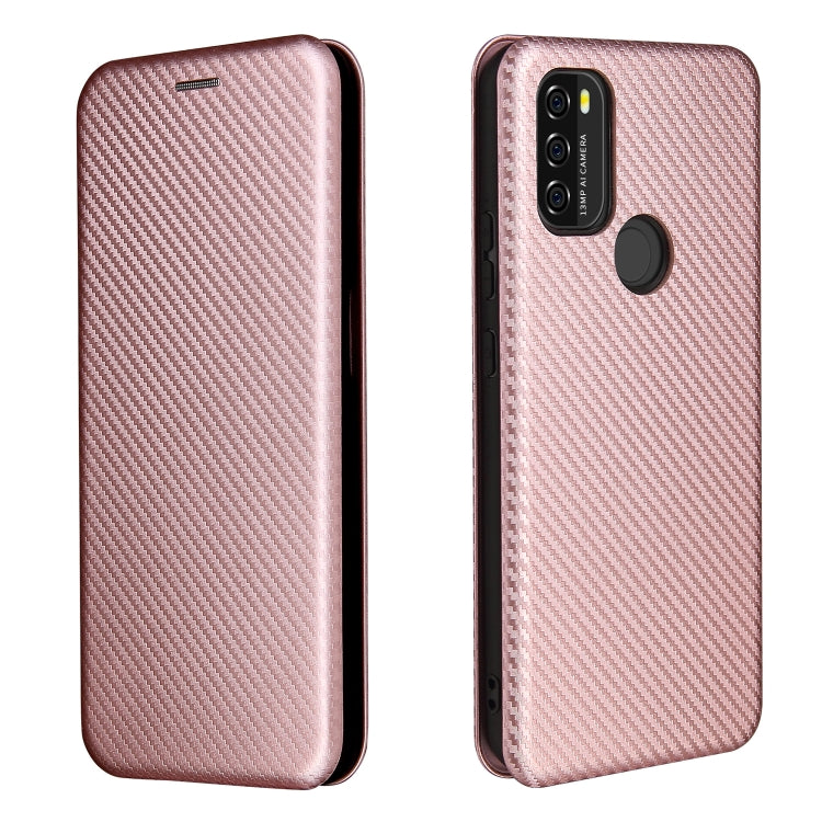 For Blackview A70 (2021) Carbon Fiber Texture Horizontal Flip TPU + PC + PU Leather Case with Card Slot